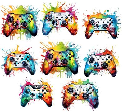 Bügelbild Bügelmotiv Controller Xbox Spielkonsole Junge bunt verschiedene Größen
