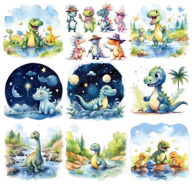 Bügelbild Bügelmotiv Dinosaurier Urzeit Junge Mädchen verschiedene Größen