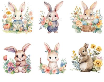 Bügelbild Bügelmotiv Hase Osterhase Ostern Junge Mädchen verschiedene Größen