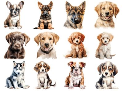 Bügelbild Bügelmotiv Hund Welpe Labrador Junge Mädchen verschiedene Größen