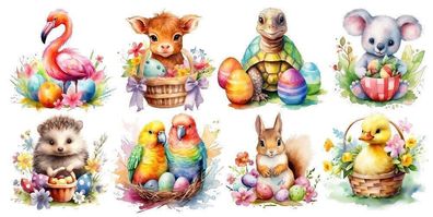 Bügelbild Bügelmotiv Ostern Eier Frühling Tiere Lamm Küken verschiedene Größen