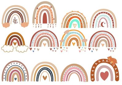 Bügelbild Bügelmotiv Regenbogen Rainbow Boho Junge Mädchen verschiedene Größen