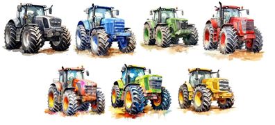 Bügelbild Bügelmotiv Traktor Trecker Trekker Bulldog Junge verschiedene Größen