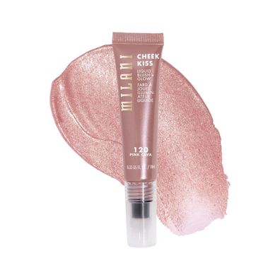 Milani, Cheek Kiss Blush + Glow, Illuminating, Liquid Blush, 120, Pink Cava, 10ml