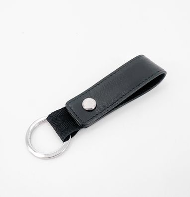 Alassio Schlüsselanhänger mit Schlaufe Schlüsselband Leder schwarz 42248