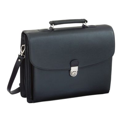 Alassio Aktentasche FORTE Businesstasche Messengerbag Lederimitat schwarz 92011