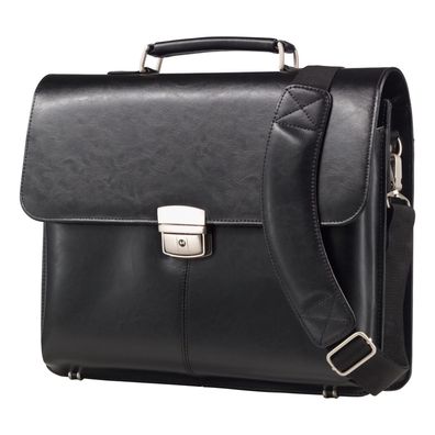 Alassio Aktentasche FAENZA Businesstasche Messenger Laptop Leder schwarz 47011