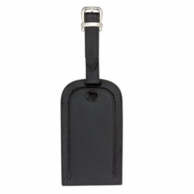 Alassio Kofferanhänger Gepäckanhänger Adressanhänger Etui Leder schwarz 43117