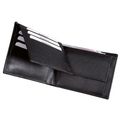 Alassio Geldbörse Querformat Nappaleder schwarz (42102)