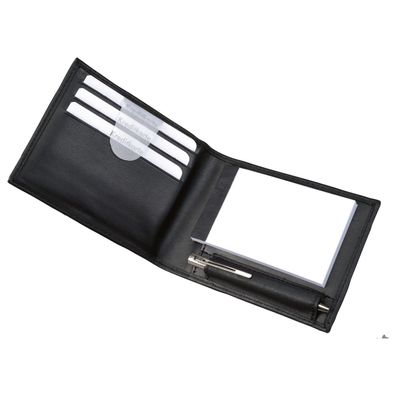 Alassio Notizblock-Etui GUBBIO Schreibblock Notizetui Nappaleder schwarz 43035