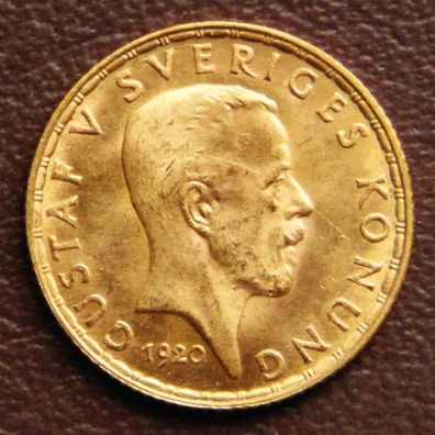 Schweden. 5 Kronor 1920. Gold 900