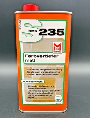 Möller-Chemie HMK S235 Farbvertiefer - matt 1l Steinversiegelung 1 Liter