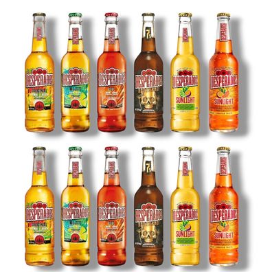 Desperados Mixpaket 12 x 0,4l - Probierpaket mit 6 Sorten Biermischgetränk