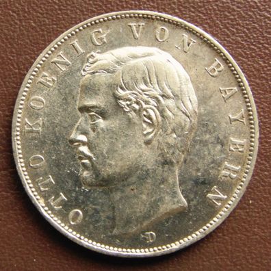 Bayern. 3 Mark 1908 D. Besseres Jahr
