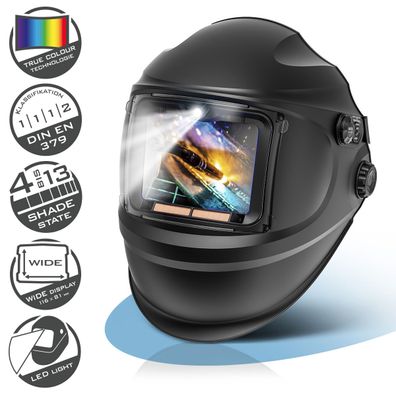 Stahlwerk Schweißhelm RAPTOR 3-in-1 Automatik-Schweißermaske mit LED-Licht
