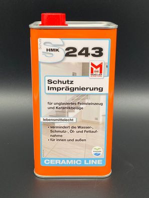 Möller Chemie HMK S243 Schutz Imprägnierung 1l Feinsteinzeug Fliesen Fußboden