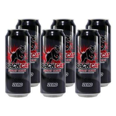 Black Cat Energy Drink Zero (12 x 0,5L) EINWEG