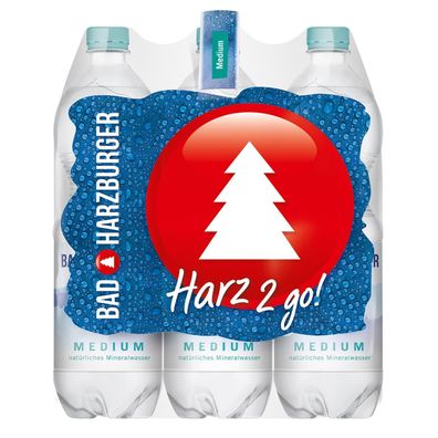 Bad Harzburger Medium Mineralwasser PET (6 x 1,0L) EINWEG