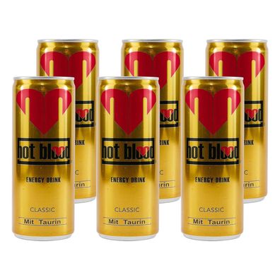 hot blood Energy Drink Classic (24 x 0,25L) EINWEG