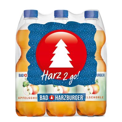 Bad Harzburger Apfelschorle PET (6 x 0,5L) EINWEG