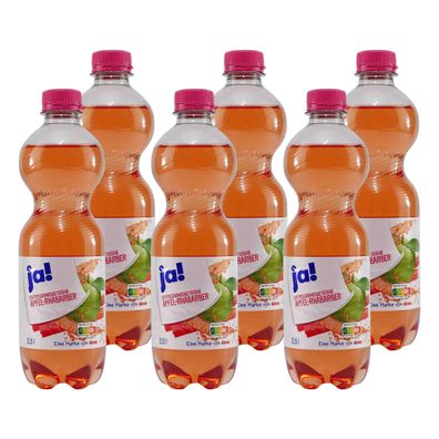 ja! Apfel-Rhabarber Erfrischungsgetränk (6 x 0,5L) EINWEG