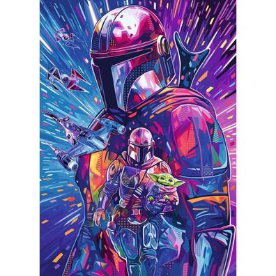 Ravensburger Puzzlespiel Star Wars Hyperspace: Mandalorian XXL, 500 Stück