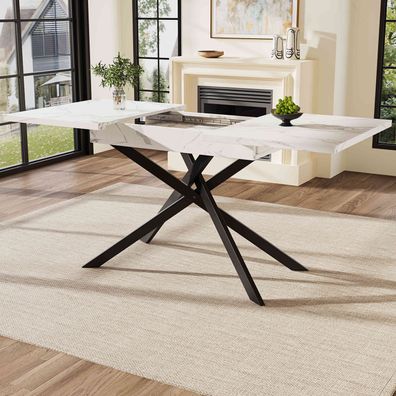 Sonnenh Esstisch 160 x 80 x 76.5 cm Weiß MDF Esszimmer