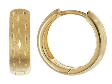 trendor Schmuck Mädchen-Ohrringe Creolen 925 Silber Vergoldet Ø 14 mm 21972