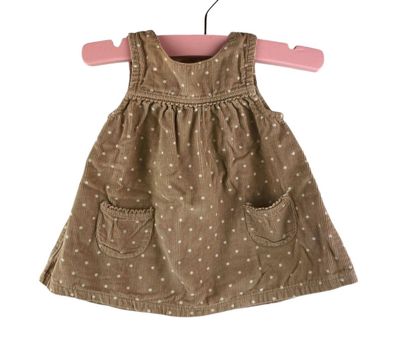 Topomini Kleid Gr. 56 Beige Gepunktet Baby Mädchen Kleidchen Sehr Gut