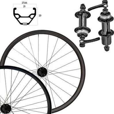 Radsatz 28", Disk Centerlock, schwarz, SE TAURUS 21, Aluminium, Deore M5100, Schne