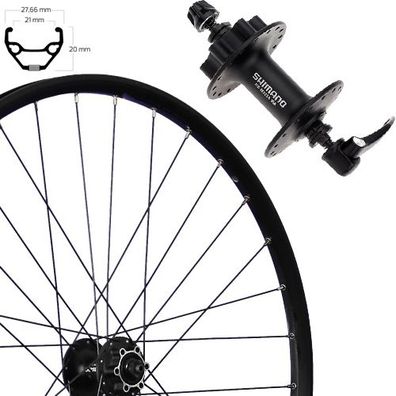 Vorderrad 28", Disk 6-Loch, schwarz, SE TAURUS 21, Aluminium, FH-QB400, Schnellspa