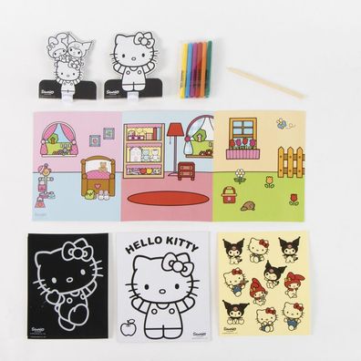 Hello Kitty Ausmal Set Kinder Tasche 24,5 cm Bastelset Geschenk