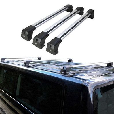 Dachträger Gepäckträger für VW T5 T6 2003-2024 Grundträger Aluminium Grau 3x