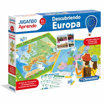 Geokarte Europa entdecken auf Spanisch