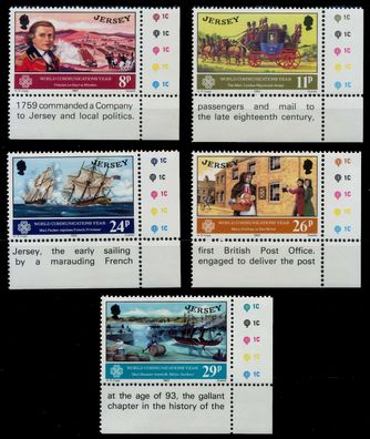 JERSEY 1983 Nr 303-307 postfrisch ECKE-URE XAE297A