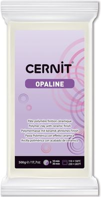 CERNIT CE0880500010C - Block Modelliermasse (Polymer) Opaline, halb transluzent, ofen