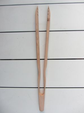 Holz Grillzange Buchenholz 50cm Premium Grillzange