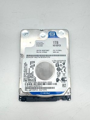 Western Digital HDD 1TB 2.5" SATA 6Gb/s 5400RPM WD10SPZX