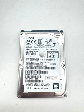 HGST Hitachi HDD 1TB 2.5" SATA 6Gb/s 5400RPM 0J47773