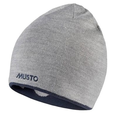 Musto Seglermütze Reversible Beanie Grau Navy Wollmütze