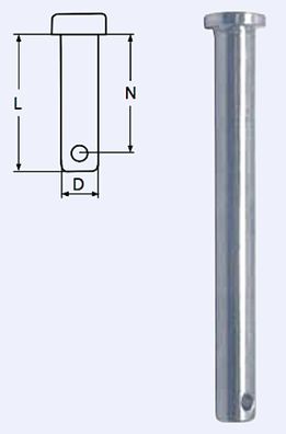 Talamex Steckbolzen 9,5mm x 19mm INOX A4 Edelstahl