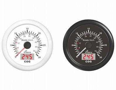 Wema GPS- Tachometer Analog Speedometer weiß