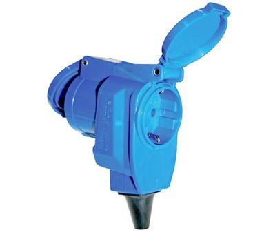 Talamex Winkelkupplung Stecker CEE blau Steckdose Schuko, 16A