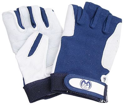Lindemann Segelhandschuhe kurz Jollenhandschuh Navy weiß