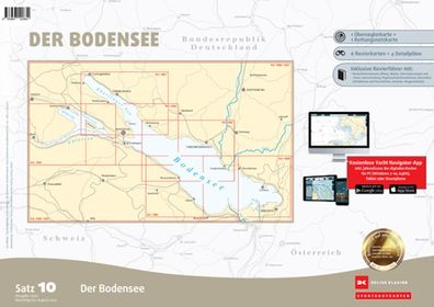 Delius Klasing Sportbootkartensatz 10 Bodensee