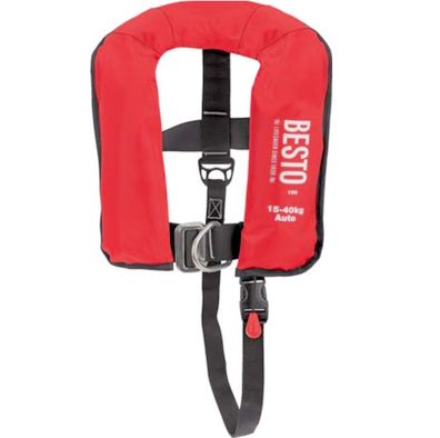 Besto Automatik Kinder Rettungsweste Junior 100N UML MK5 Rot Pink Blau