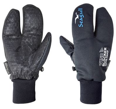 Crazy4Sailing C4S Schwerwetter Segelhandschuh Split Glove Seagull schwarz