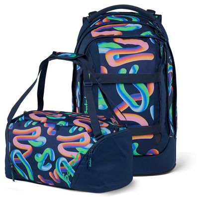 satch pack Set aus pack + Sporttasche PakDuf-25, Crazy Twist, Mädchen & Jungen