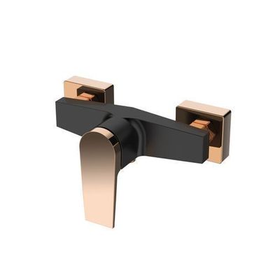 Brausearmatur Wasserhahn Midnight Brausebatterie für Badezimmer in Schwarz-Gold