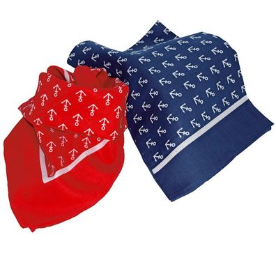 Crazy4Sailing C4S Segler Halstuch Anker Rot Navy